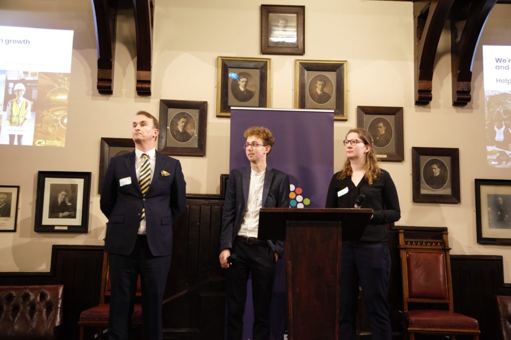 Sun Bear Bioworks answer questions at the showcase day