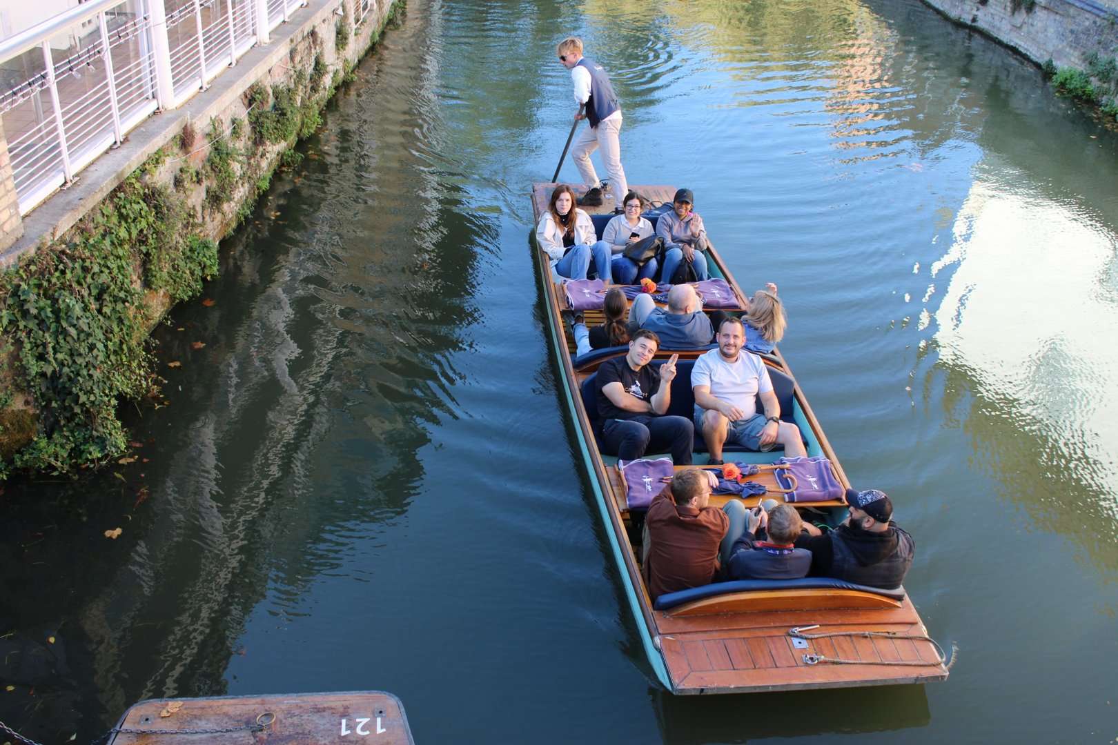 Cohort 11 founders punting on the River Cam